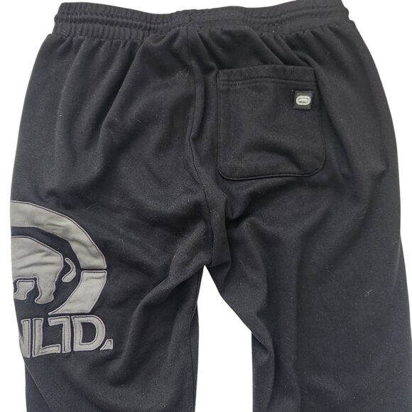 Ecko Unltd. Black Jogger Sweatpants M-Y2k, Hip-hop-Big Rhino Logo-Streetwear - Picture 8 of 12